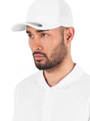 Καπέλο από διχτυωτό Flexfit λευκό