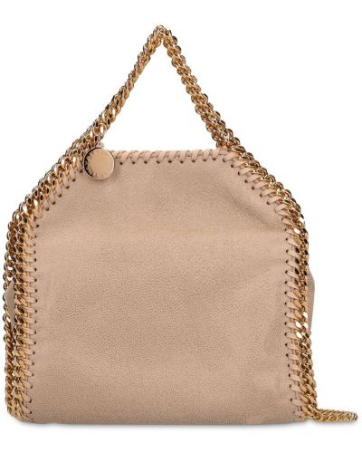 Kožená nákupná taška z ekologickej kože Stella Mccartney zlatá