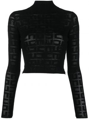 Crop top Elisabetta Franchi svart