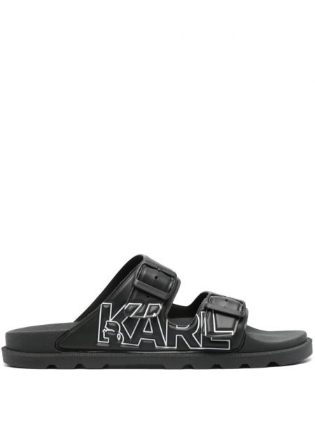 Sandały z paskami Karl Lagerfeld czarne