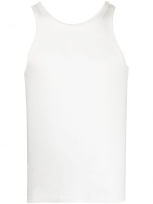 Βαμβακερό αμάνικο πουκάμισο Saint Laurent λευκό