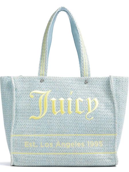 Синяя сумка шоппер Juicy Couture