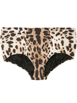 Bikini con estampado leopardo Dolce & Gabbana marrón