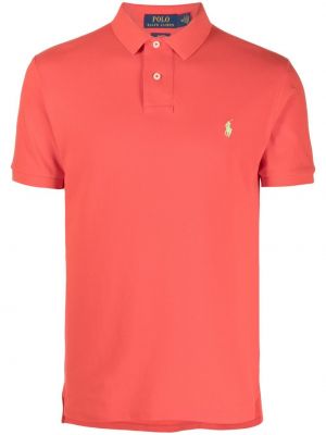 Brodert poloskjorte Polo Ralph Lauren rød