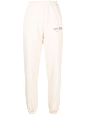 Спортни панталони с принт Sporty & Rich бяло
