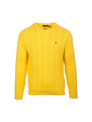 Dzianinowy sweter Ralph Lauren żółty