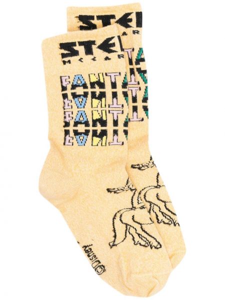 Плетени чорапи Stella Mccartney жълто