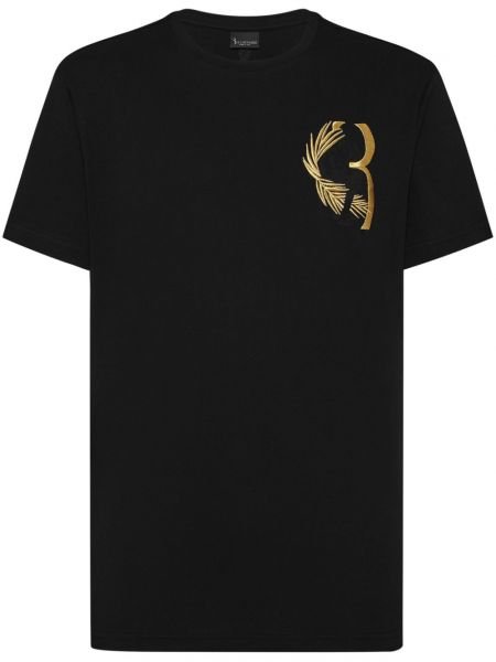 Kokvilnas t-krekls ar izšuvumiem Billionaire melns