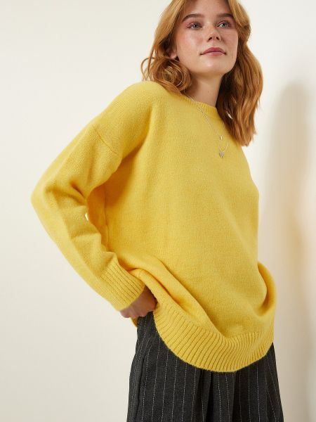 Oversized sveter Happiness İstanbul žltá