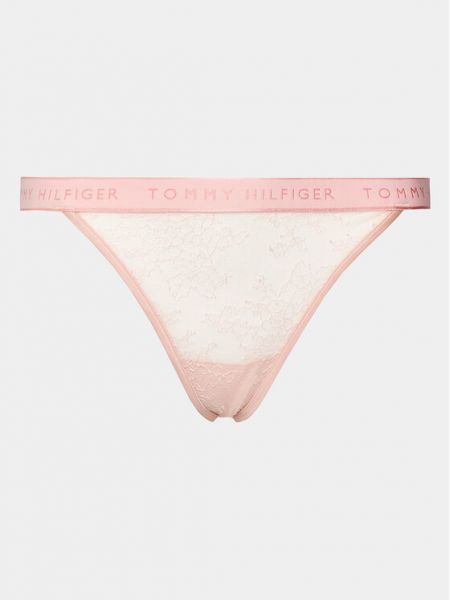 Chiloți tanga Tommy Hilfiger roz