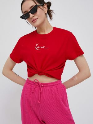 Bavlněné tričko Karl Kani červené