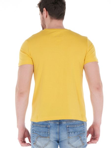 Хлопковая футболка с принтом Timeout желтая