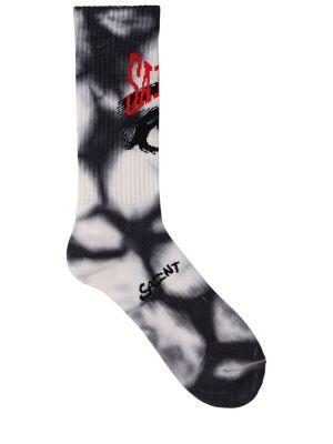 Чорапи с tie-dye ефект Saint Michael черно