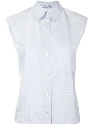 Camisa sin mangas Chanel Pre-owned azul