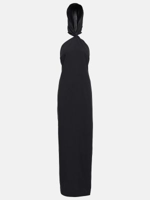 Vestido largo de crepé Taller Marmo negro