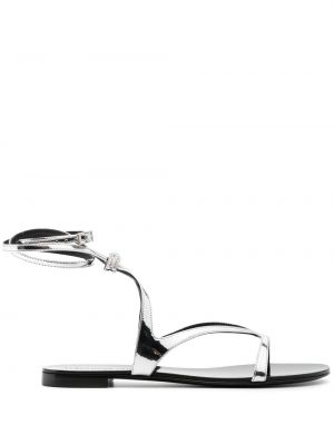 Sandale fără toc de cristal Alexandre Vauthier argintiu
