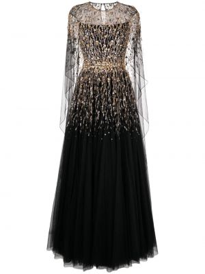 Večernja haljina s kristalima Jenny Packham crna