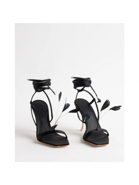 Sandale mit absatz mit federn mit hohem absatz 3juin schwarz