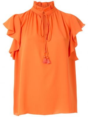 Bluse mit rüschen Olympiah orange