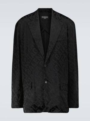 Jacquard blazer mit print Balenciaga schwarz