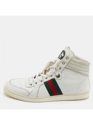 Sneakersy skórzane Gucci Vintage białe