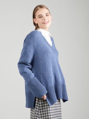 Меланжов pullover Gap синьо
