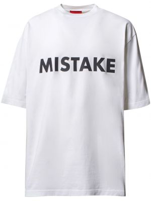 Oversized bavlnené tričko A Better Mistake biela