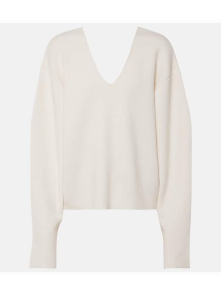 Pull en cachemire Lisa Yang blanc