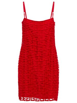 Viskózové mini šaty Givenchy - červená