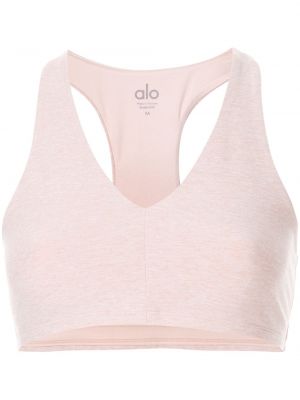 Спортивный бюстгальтер для йоги Alo Yoga, розовый
