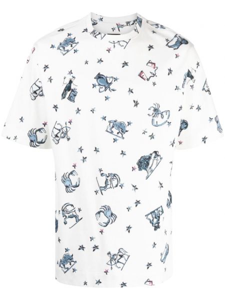 Βαμβακερή μπλούζα με σχέδιο Fendi