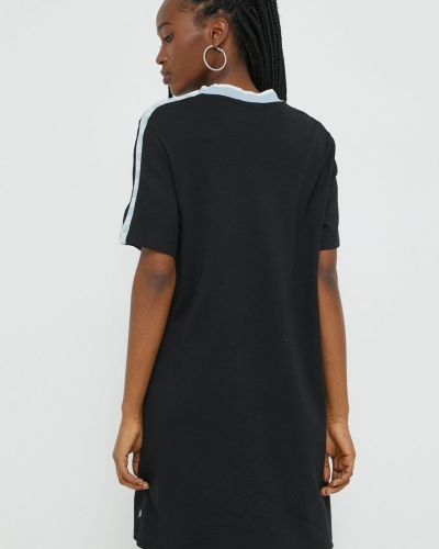 Bavlněné mini šaty Vans černé