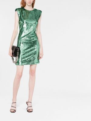 Suknele kokteiline su blizgučiais be rankovių Philipp Plein žalia