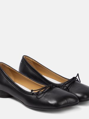 Bőr balerina cipők Mm6 Maison Margiela fekete