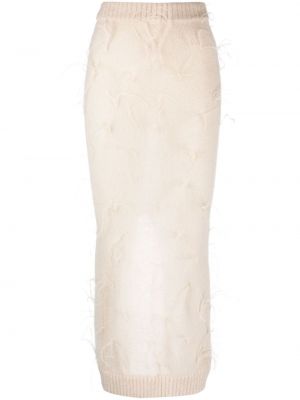 Pletená puzdrová sukňa s perím Rowen Rose