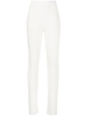 Pantalones de cintura alta plisados Gentry Portofino blanco