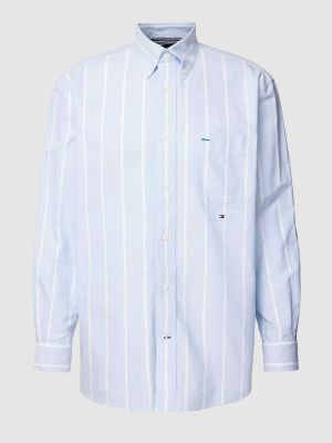 Koszula w paski Tommy Hilfiger błękitna