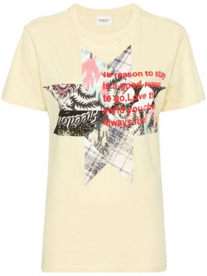 T-krekls ar apdruku Marant Etoile dzeltens