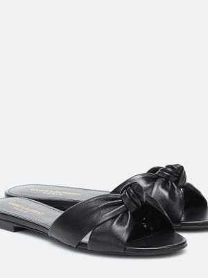 Usnjene nizki čevlji Saint Laurent črna