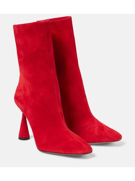 Ankle boots zamszowe Aquazzura czerwone