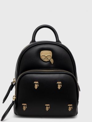 Karl Lagerfeld plecak damski kolor czarny mały z aplikacją