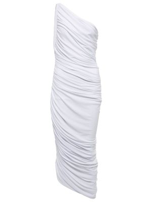 Трикотажное платье миди Norma Kamali, белое