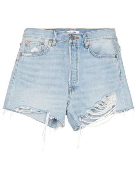 Låg midja jeansshorts Re/done blå