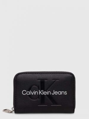 Portfel na zamek Calvin Klein Jeans czarny