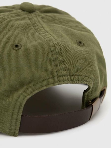 Однотонна бавовняна кепка Superdry зелена