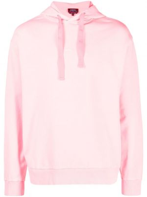 Βαμβακερός φούτερ με κουκούλα A.p.c. ροζ