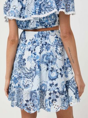 Bavlněné mini sukně Guess modré