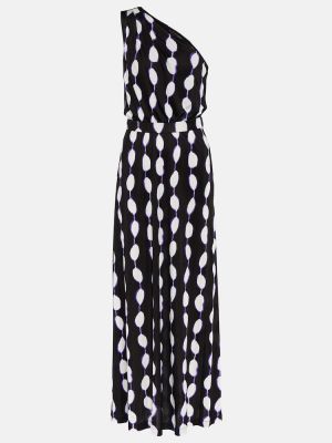Jersey hosszú ruha nyomtatás Diane Von Furstenberg fekete