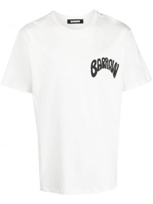 T-shirt en coton à imprimé Barrow blanc