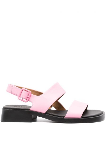 Sandale din piele slingback Camper roz